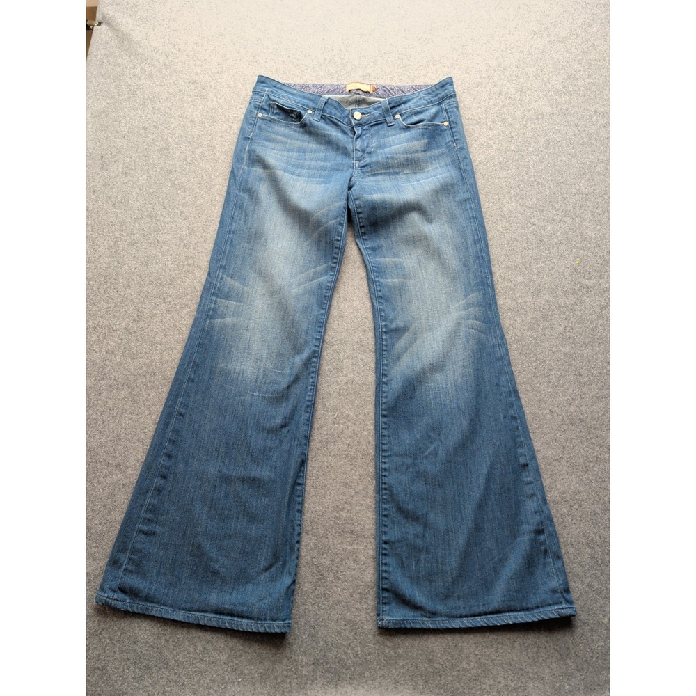 Paige Vintage Women's Premium Denim Bundy Flare Leg Jeans Size 30 Low Rise